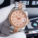 Fake Rolex Oyster Perpetual Datejust Watch Two Tone Rose Gold 36mm
